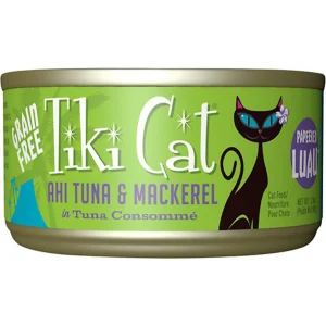 Tiki Pets Cat Papeeko Luau Ahi Tuna and Mackerel, 2.8 oz 12 ct