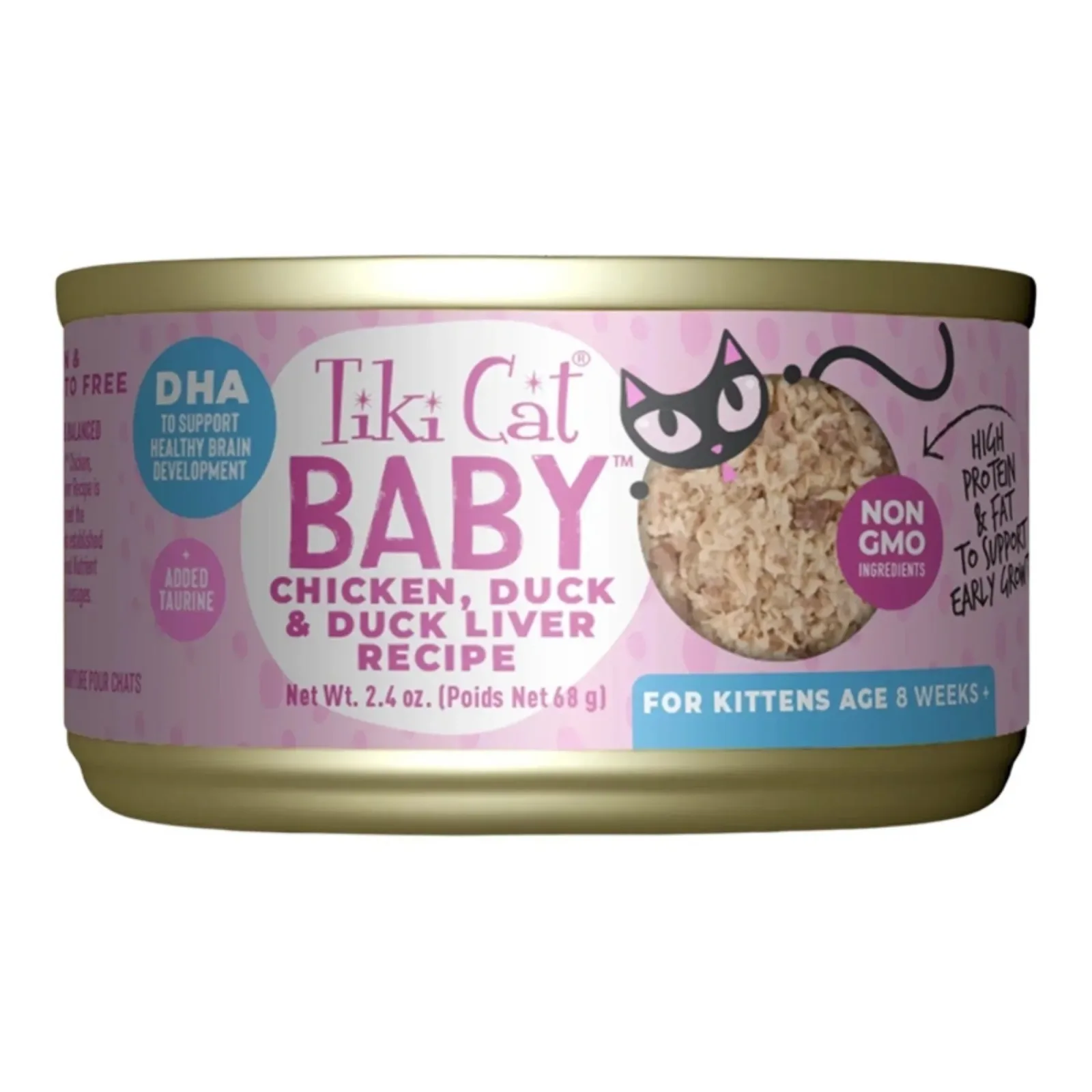 Tiki Pets Cat Shredded Kitten Chicken & Duck, 2.4 oz each, Case of 12 - Image 2