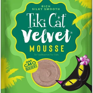 Tiki Pets Cat Velvet Mousse Tuna and Mackerel in Broth 2.8 oz. 12 ct