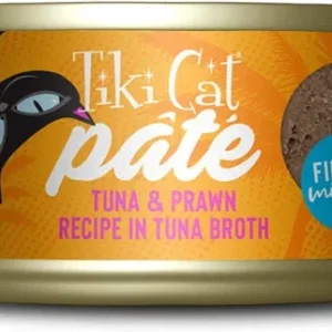 Tiki Pets Grill Wet Cat Food - Tuna and Prawn Pate, 2.8 oz, 12 ct