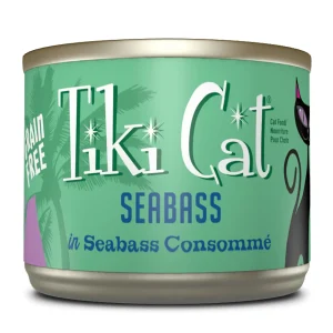 Tiki Pets Luau Oahu Seabass and Mackerel Wet Cat Food, 6 oz, 8 ct