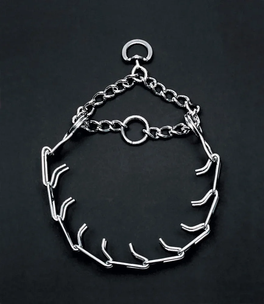 Titan Prong Training Dog Collar Nickel, Chrome, 4 mm x 22 in