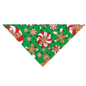 Top Performance Gingerbread Men Dog Bandana - Christmas Holiday Tie-On Pet Bandana