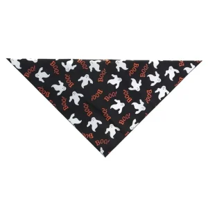 Top Performance Glow Ghost Dog Bandana - Halloween Spooky Tie-On Pet Bandana