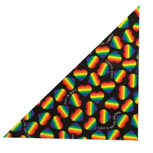 Top Performance Love is Love Dog Bandana - Rainbow Pride Multicolor Tie-On Pet Bandana