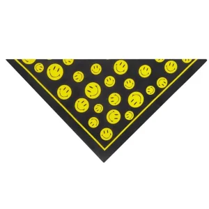 Top Performance Smiley Face Dog Bandana - Black