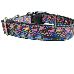 Triangle Doodles Nylon Dog Collar