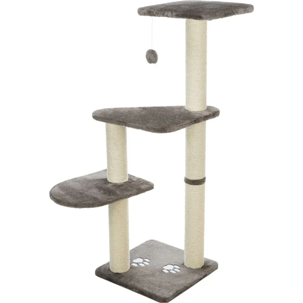 Trixie Altea Scratching Wave on Post with Paw Print for Cats (White/Grey) - Image 2