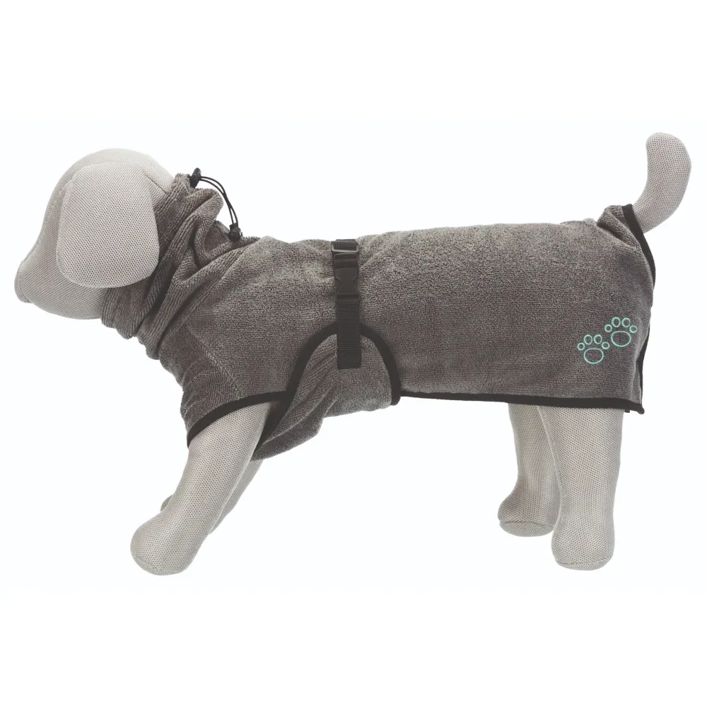 Trixie Bathrobe for Dogs (60cm, Grey) - Image 2