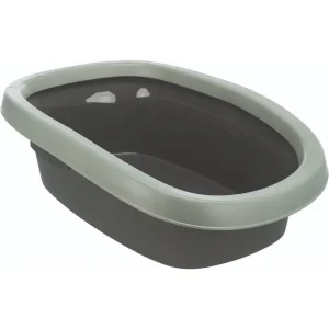 Trixie Be Eco Carlo Litter Tray with Rim for Cats (Grey Green/Anthracite)