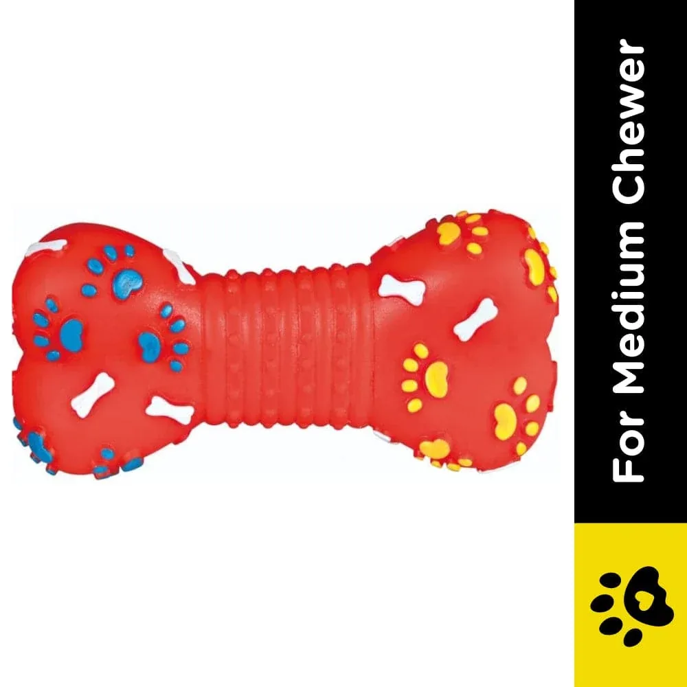 Trixie Bone Vinyl Toy for Dogs (Red) - Image 2