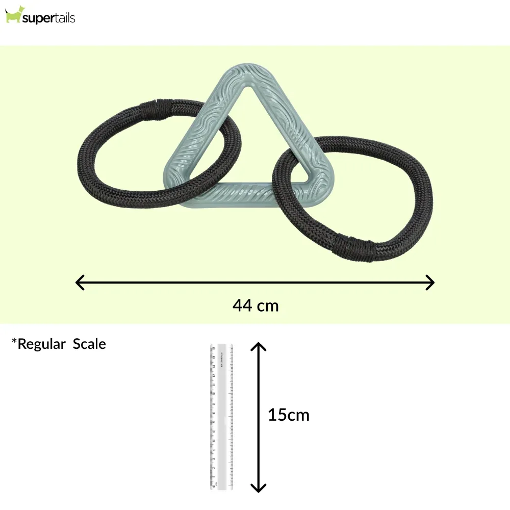 Trixie Citystyle Triangle with Rope Rings Toy for Dogs - Image 2
