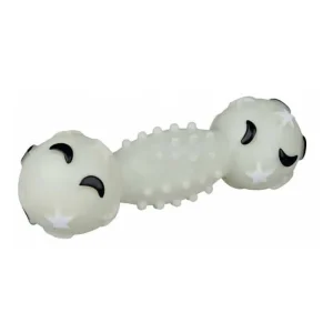 Trixie Moonlight Dumbbell Vinyl Toy for Dogs (White)