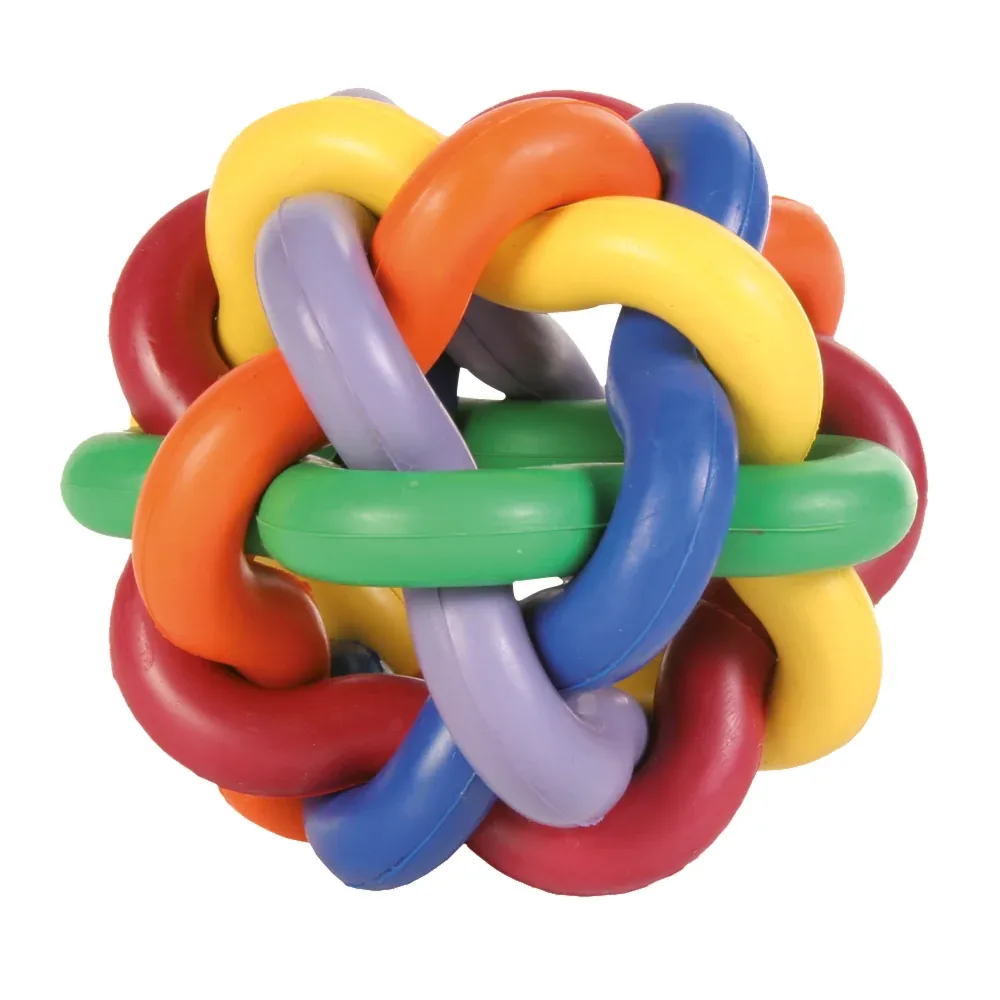 Trixie Natural Rubber Knotted Ball Chew Toy for Dogs