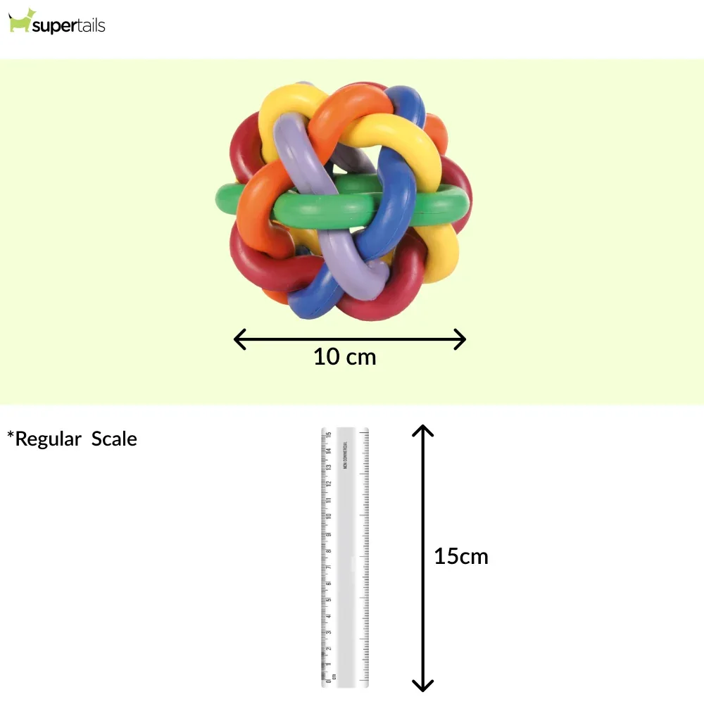 Trixie Natural Rubber Knotted Ball Chew Toy for Dogs - Image 2
