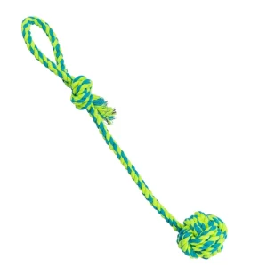 Trixie Playing Rope Loop with Woven in Ball Toy for Dogs (Blue/Green)