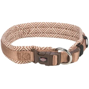 Trixie Premium Extra Wide Neoprene Padded Collar for Dogs (Boho Diamond/Caramel)