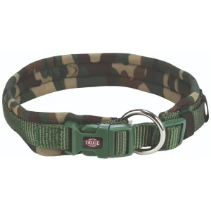 Trixie Premium Extra Wide Neoprene Padded Collar for Dogs (Camouflage/Forest Green)