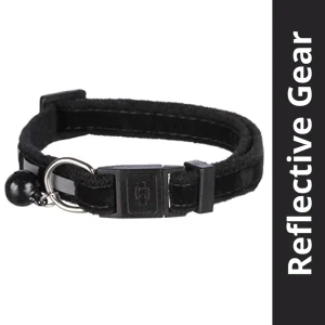 Trixie Safer Life Reflective Collar with Bell for Cats (Black)