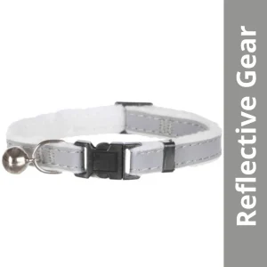 Trixie Safer Life Reflective Collar with Bell for Cats (Grey)