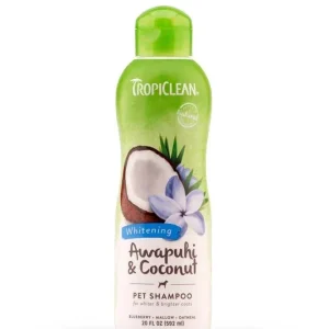 TropiClean Awapuhi & Coconut Whitening Pet Shampoo for Pets 20 fl oz
