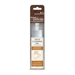 TropiClean Enticers Teeth Cleaning Gel for Dogs Peanut Butter & Honey 2 oz