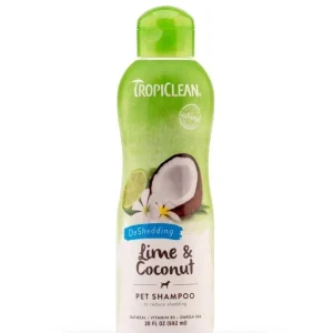 TropiClean Lime & Coconut Shed Control Pet Shampoo for Pets 20 fl oz