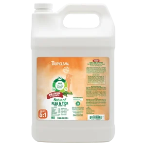 Tropiclean Natural Flea and Tick Shampoo Maximum Strength for Dogs, 1 Gallon