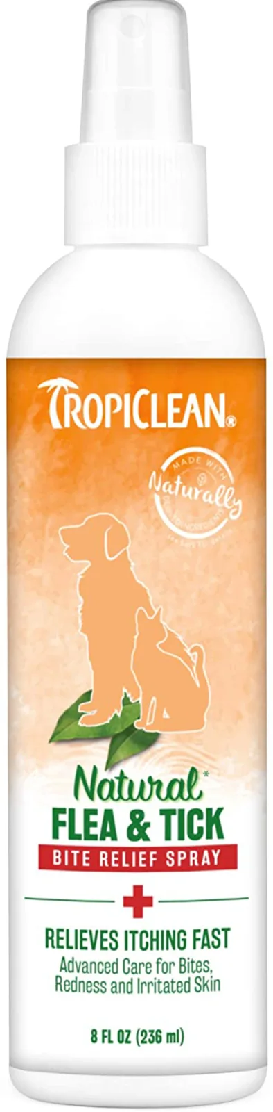 TropiClean Natural Flea & Tick Bite Relief Spray 8 fl oz