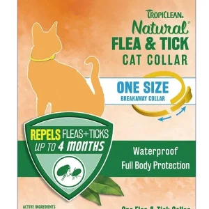 TropiClean Natural Flea & Tick Repellent Cat Collar for Cats