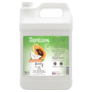 Tropiclean Papaya and Coconut Luxury 2-in-1 Dog Shampoo and Conditioner, Gallon