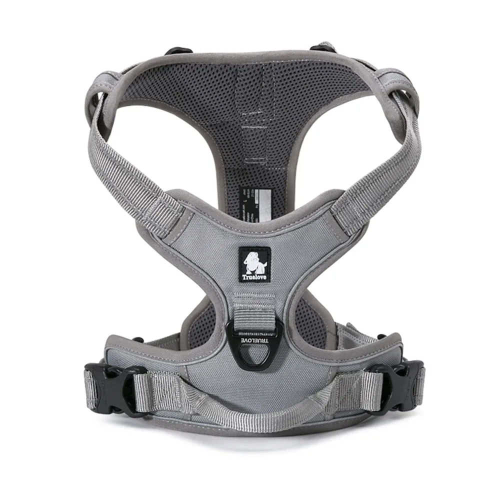 Truelove Classic Harness and Padded Collar for Dogs (Grey) - L - Image 2