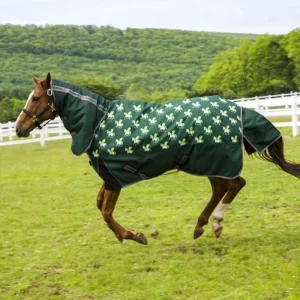 Tuffrider 1200D Ripstop 220 Gms Polyfill Horse Print Combo Neck Two Tone Pony Turnout Blanket