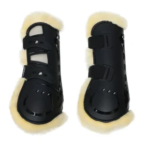 TuffRider Airflow Iron Man Sherpa Fleece Tendon Boots-Black-Cob