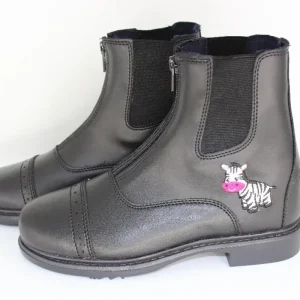 TuffRider Children's Starter Zebra Paddock Boots - Kids Front Zip Riding Boots with Fun Animal Design