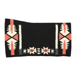 TuffRider Dakota Contoured Single Weave Saddle Blanket-Red/Black/White-34 x 40 in