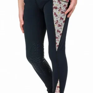 TuffRider Kids Minerva 3 Season Printed Knee Patch Tights