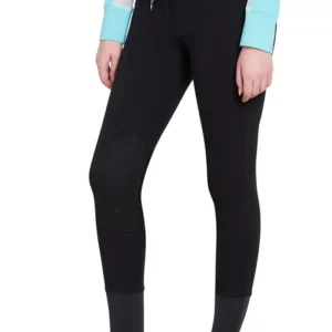 TuffRider Ladies Ribb Lowrise Wide Waistband Knee Patch Breeches