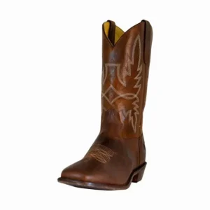 TuffRider Men's Old Faithful Wide Square Toe Western Boots - Cowboy Boots for Ranch & Riding