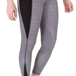 TuffRider Minerva EquiCool Houndstooth Riding Tights with Silicone Knee Patches - Women's Performance Leggings
