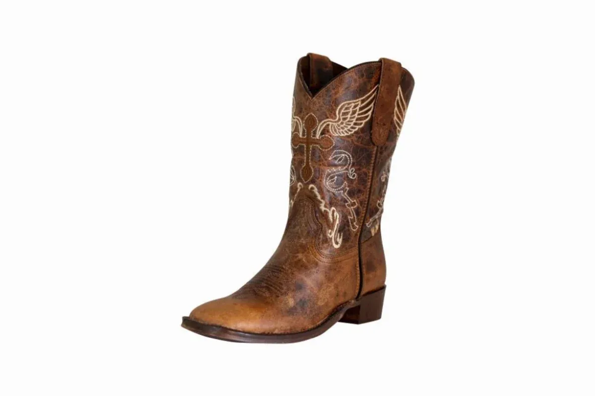 TuffRider Sequoia Toddler Western Boots - Square Toe Cowboy Boots for Kids