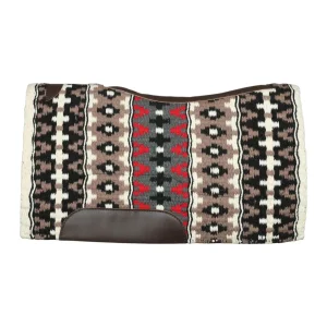 TuffRider Tech Contoured Double Weave Saddle Blanket With Felt-White/Red/Black-34 x 38 in