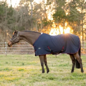 TuffRider Waffle Weave Cooler Standard Neck-Navy, 69 in