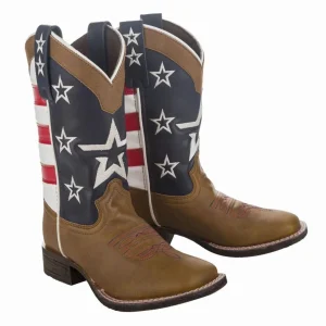 TuffRider Youth American Cowboy Western Boots - Classic Kids Western Riding Boots