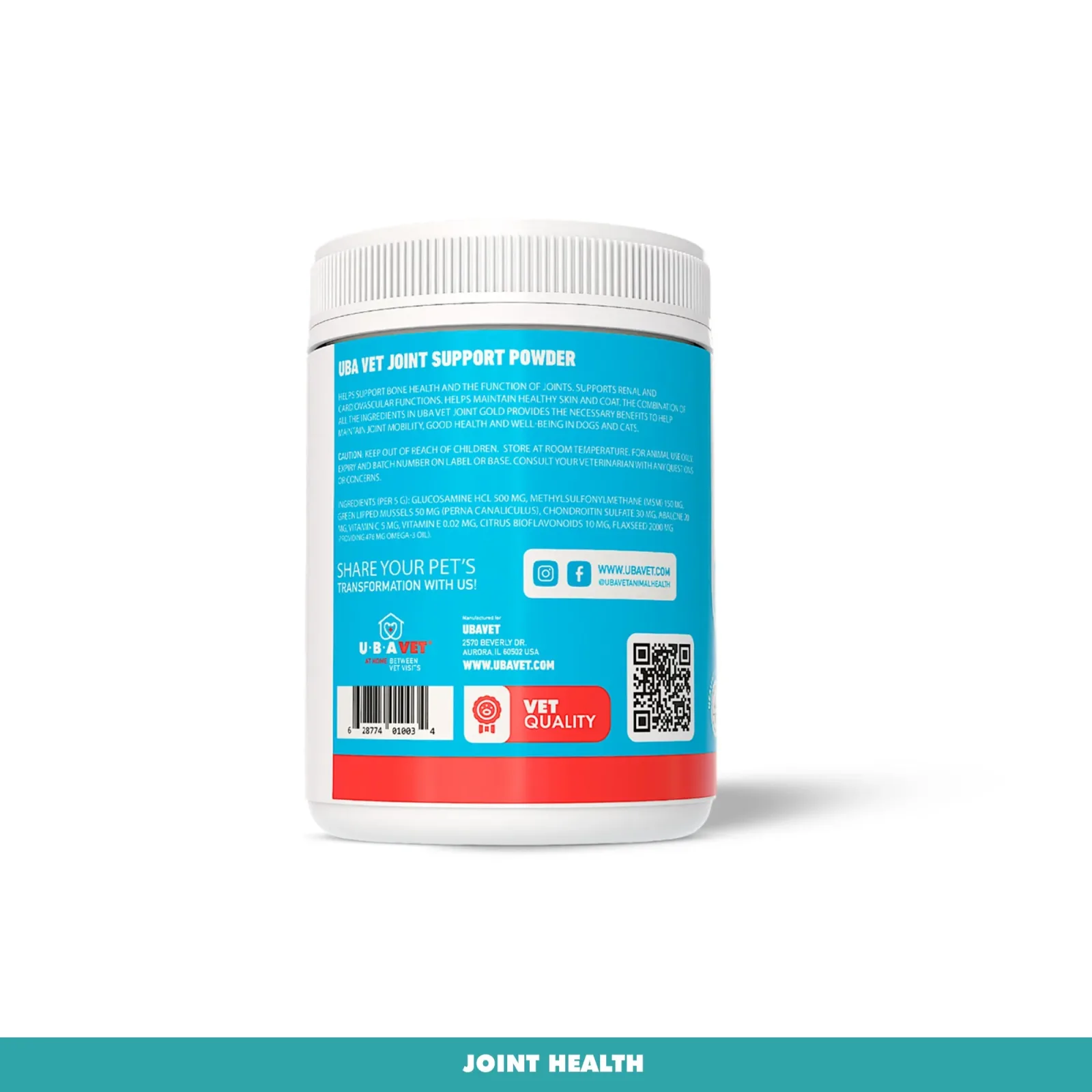 UBAVET Joint Gold Support Powder for Dogs & Cats - Image 2
