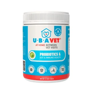 UBAVET Probiotics & Gut + Immune Health Support for Dogs & Cats