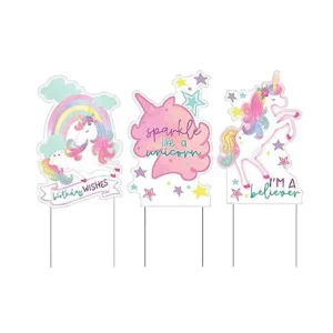 Unicorn Yard Signs 3 pk. 24.8" x 15.8"