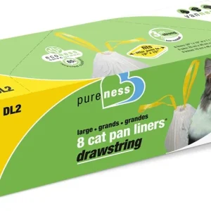 Van Ness Plastics Drawstring Cat Pan Liner White Large, 8-Count