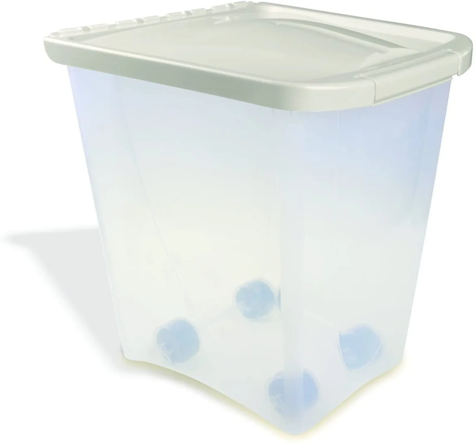Van Ness Plastics Pet Dry Dog Food Container/Dispenser White, Clear, 25 lb