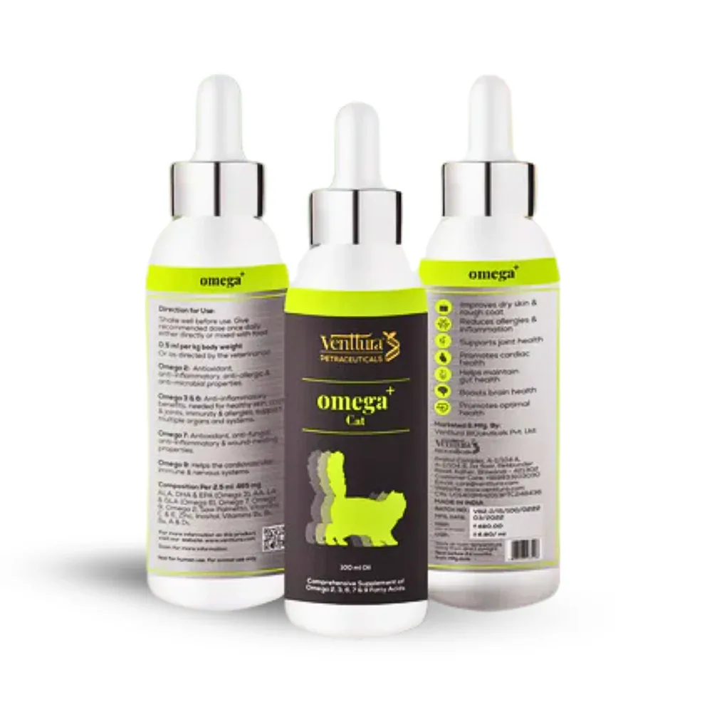 Venttura Healthy Skin & Glowing Coat Omega Fatty Acid Supplement for Cats